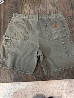 Carhartt Men's Olive Work Cargo Shorts with Tool Pockets